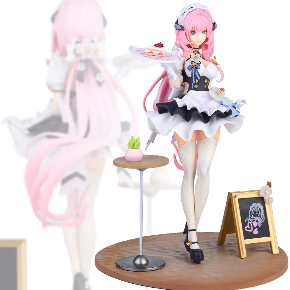 24cm Honkai Impact 3 Genshin Impac Anime Maid Attire Elysia Ganyu PVC Action Figure Collectible Model Toys Kid Gift Anime Manga