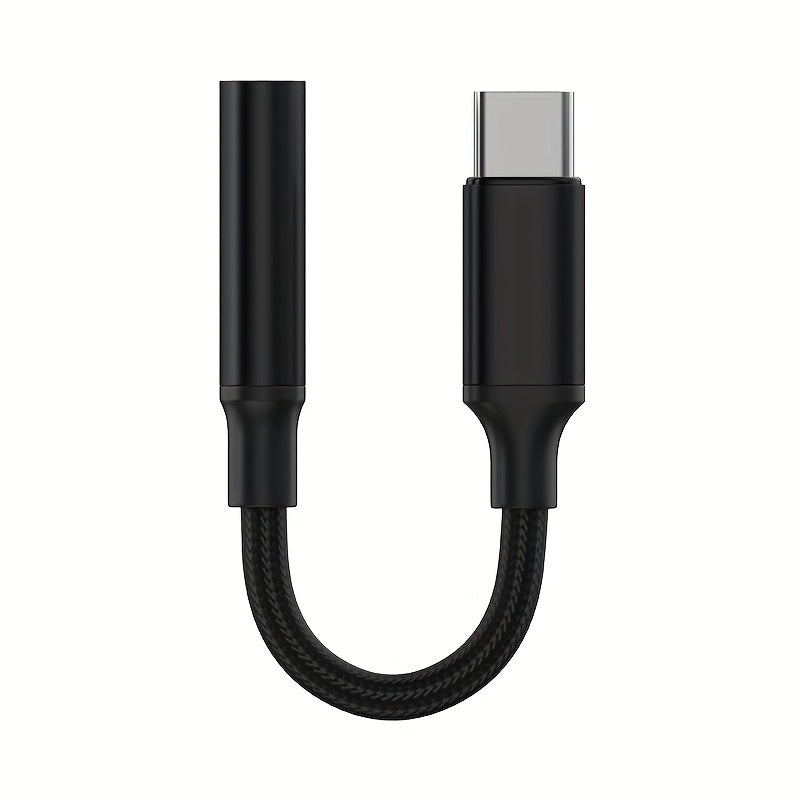 TEMU Usb Type-c To 3.5mm Audio Adapter, Usb-c To Auxiliary Audio Converter Cable, Usb Type-c To 3.5mm Female Headphone Jack Adapter, High-fidelity