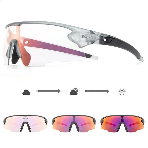 Pochromic Men Women Cycling Sunglasses Fishing Sport Eye Glasses Road Bike MTB Goggles Bicycle Motocross Shades Eyewear 240726