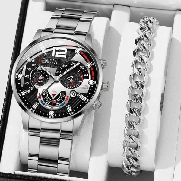 New Hot Watches Fashion Men Stainless Steel Watch Luxury Calendar Quartz Wristwatch Business Watches Man Clock Relogio Masculino Z250207