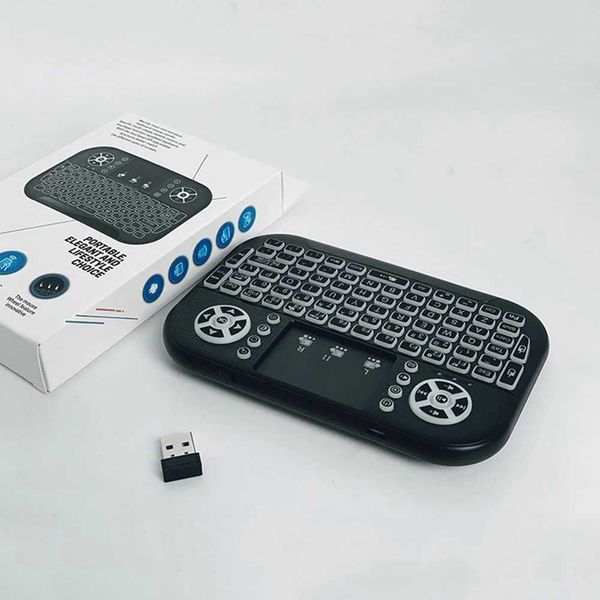 Mini Wireless Keyboard 2.4G -cpatible Rechargeable Fly Air Mouse Remote Control Keyboard Remote Control for PC LaptopT250121