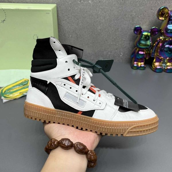 Famous Brand Men 3.0 Off Court Sneaker Shoes White Black Leather Outdoor Trainer Dress Wedding High Top Skateboard Walking EU38-46