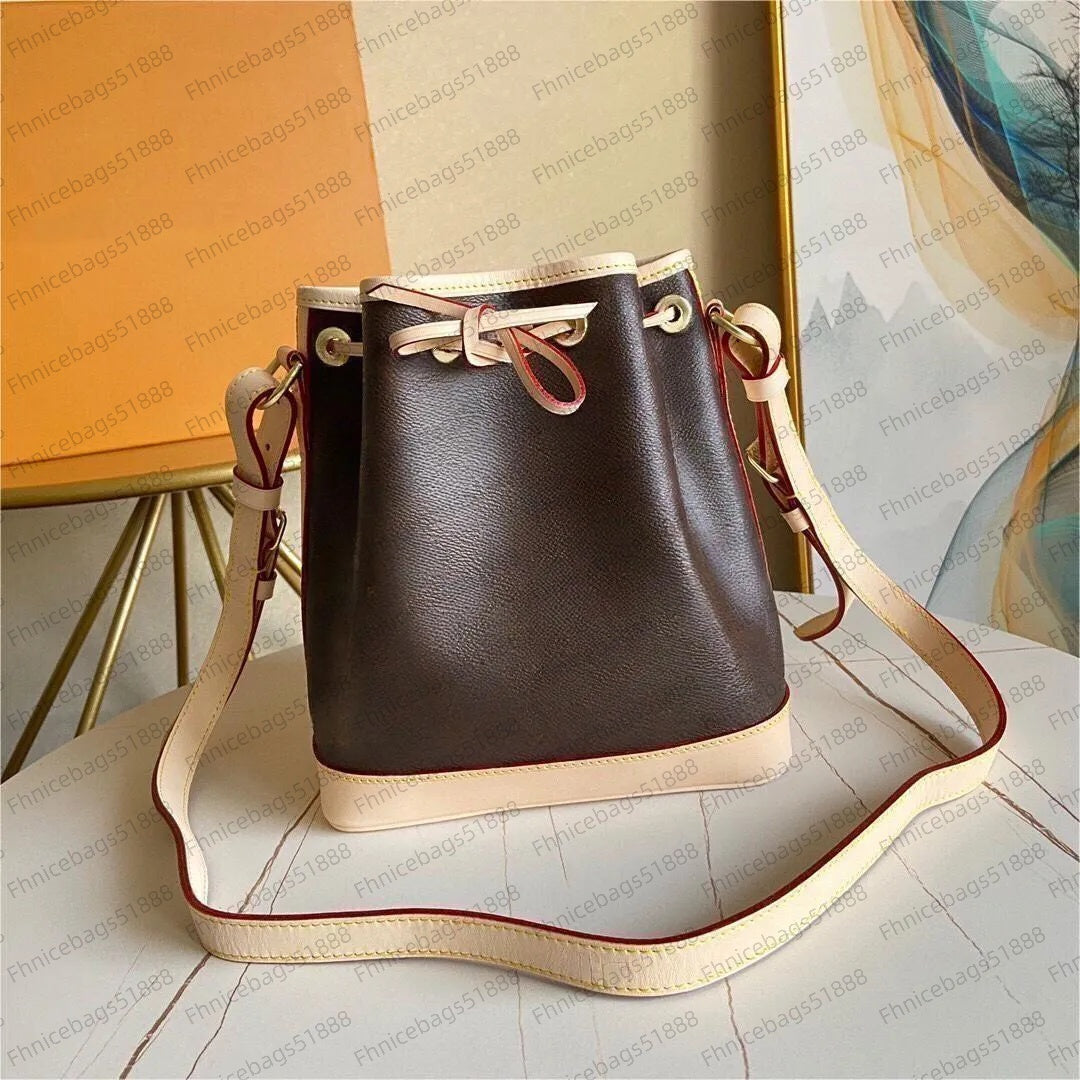 Top Quality NOE Bucket bag Designer bag Classic Cosmetic Vintage Bouquet Rope Coated Canvas Women Crossbody bag Drawstring Fashion Handbag leather S