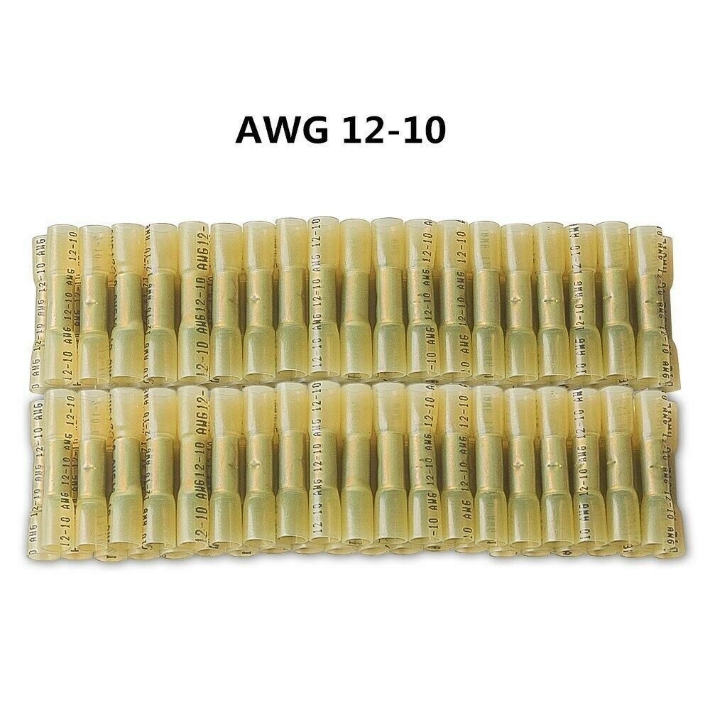 TEMU 100pcs Shrink Butt Connector Awg12, Wire Connector, Plated Crimp Butt Connector Electrical Connector