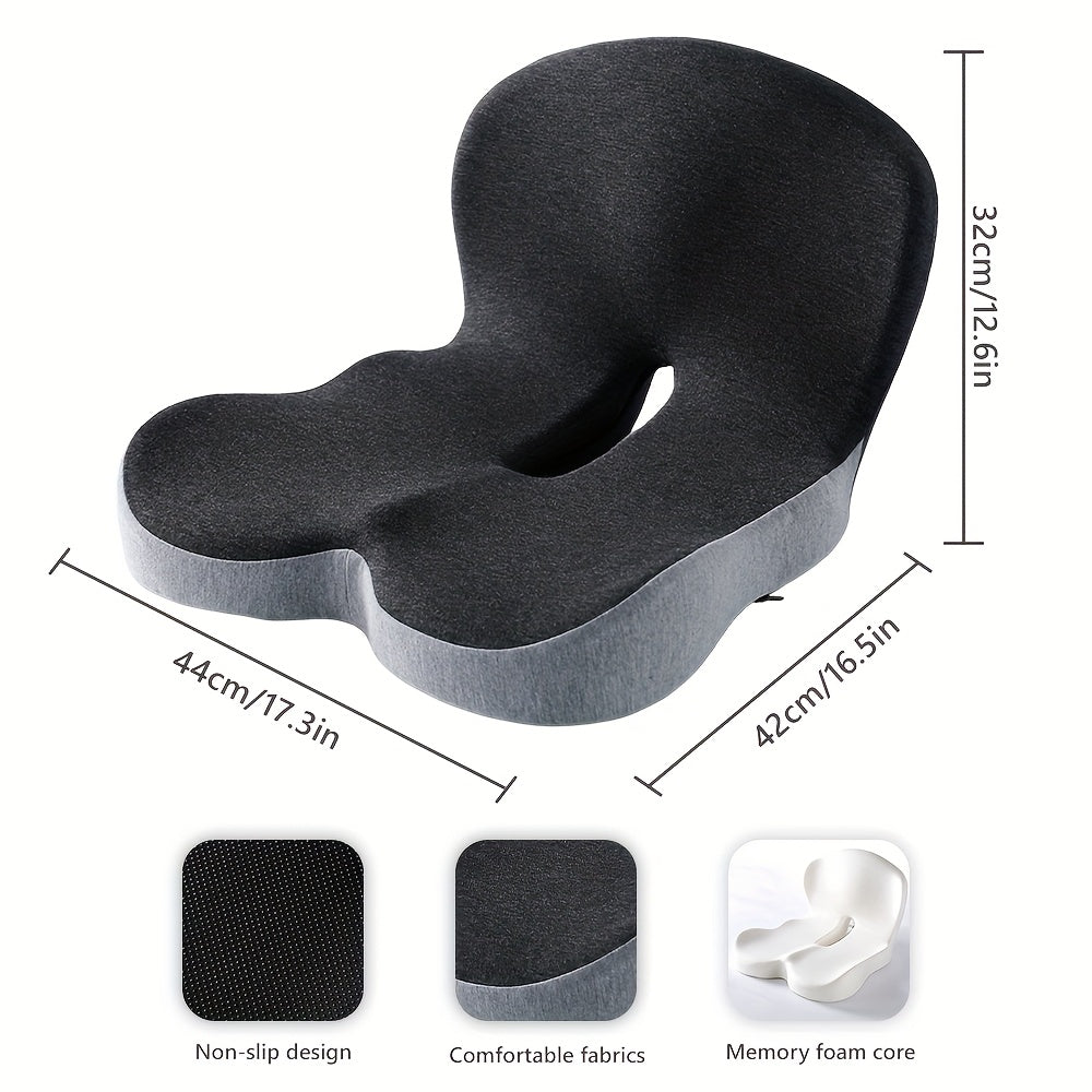 TEMU 1pc Of Cushion Backrest Cushion, Bedding, Ergonomic Lumbar Support Cushion, Correct Sitting Posture, Core Soft Support, Sedentary Gaming Chair