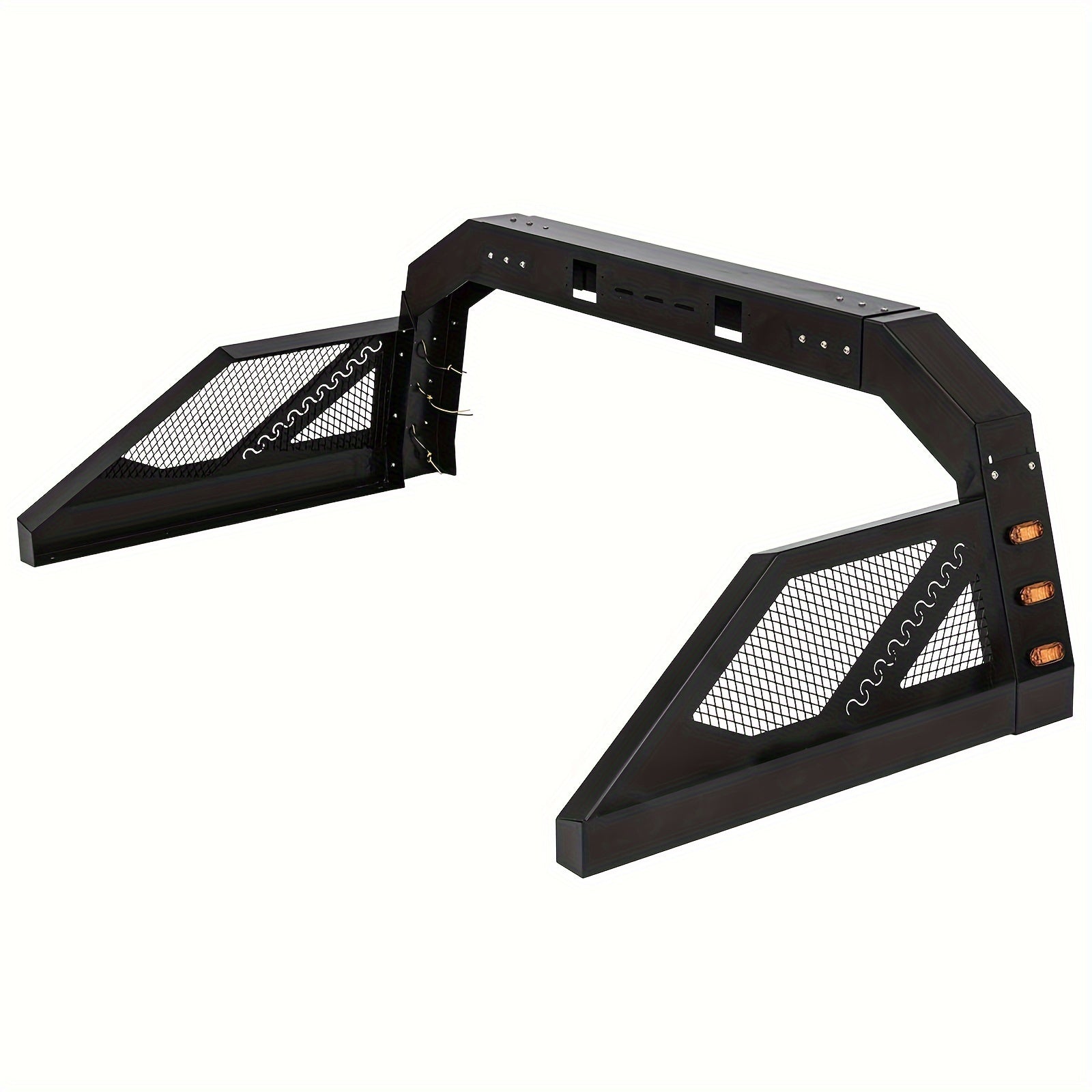 TEMU Truck Roll Bar Rack Adjustable With 6 Amber Auxiliary Side Marker Lamps, Universal Fit For Pickup Trucks