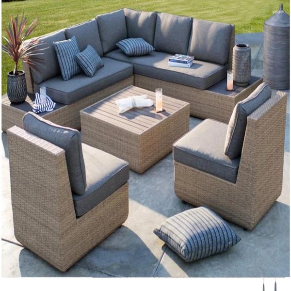 Camp Furniture Outdoor Rattan Woven Sofa Courtyard Leisure Balcony Chair Sun Protection Waterproof And Sunny Room