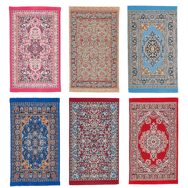 6Pcs 6 Styles 1:12 Mini Dollhouse Floor Decoration