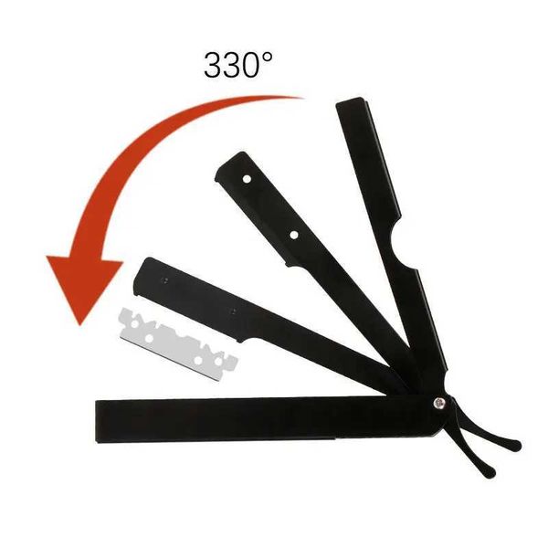 Razors Blades Aluminum Alloy Handle Men Shaving Barber Tools Hair Folding Razors Razor For Men And Women Straight Edge Razor G240906