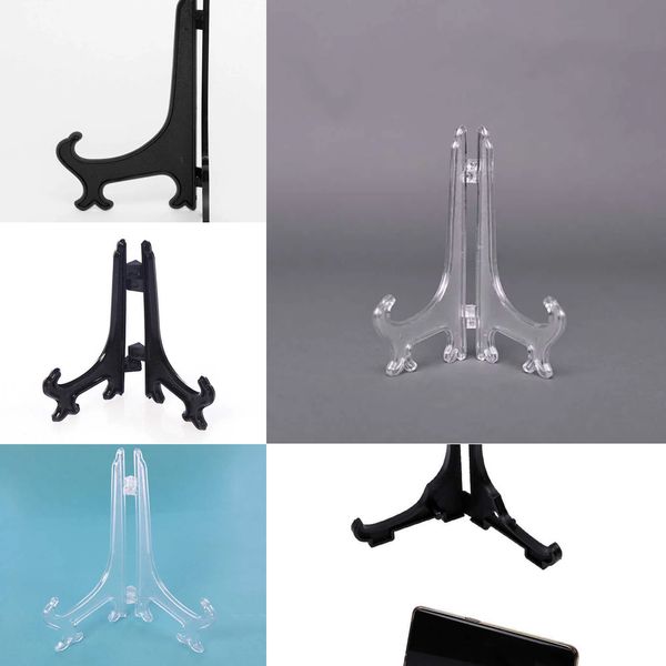 Update New 1Pcs Portable Easels Plate Holders Stand Stander Picture Frame Photo Tools Display Dish Home Decor Storage Rack