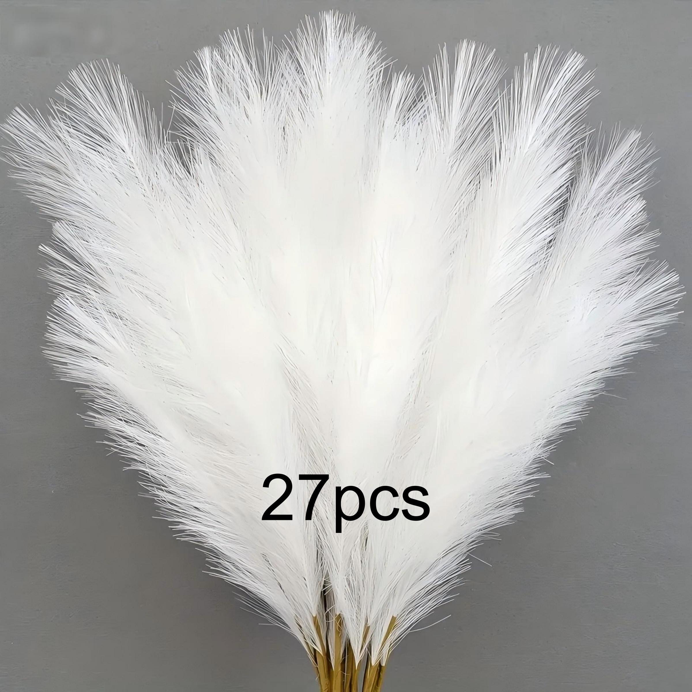 TEMU 27pcs Artificial Pampas Grass - Tall, Realistic, Fluffy Black Pampas, Bohemian Home Decor, Weddings, Engagements, And Vase Fillers - Ideal For