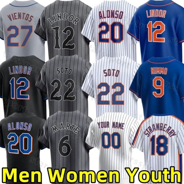 22 Juan Soto Custom Men Women Youth City Connect Baseball Jerseys 27 Mark Vientos Lindor Alvarez Pete Alonso Edwin Diaz Kodai Senga Brett Ba