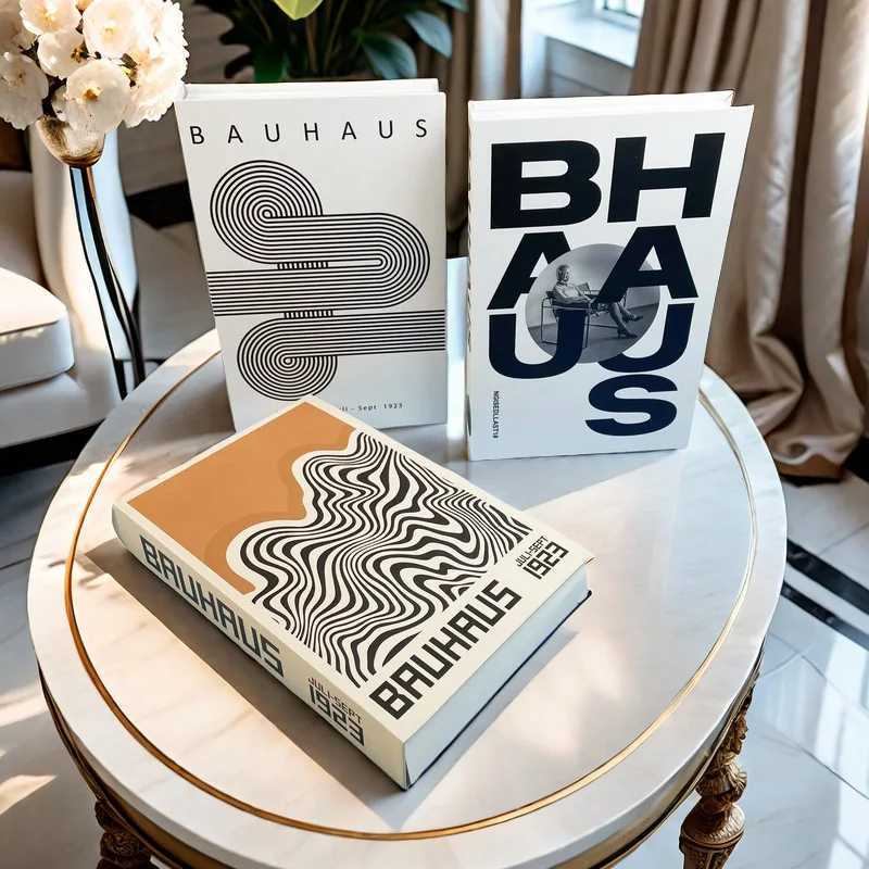 Bauhaus Decorative Books Open Luxury Fake Book Storage Box He Decor Matisse Boho Monet Coffee Table Shelf Interior Decoration W250716