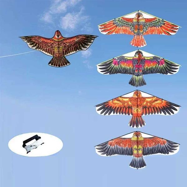 Kites Flat Eagle Kite With 30 Meter Kite Line Children Flying Bird Kites Windsock Outdoor Toys Garden Cloth Toys For Kids Gift z241129
