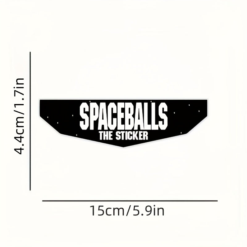 TEMU 1pc Spaceballs Themed Vinyl Sticker - Durable Waterproof , Self-adhesive Irregular Shape Decal For Cars, Laptops, Water Bottles - Reusable