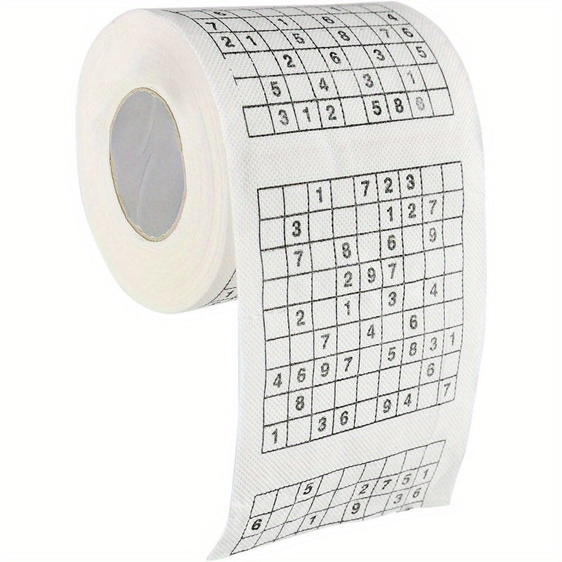 TEMU 1 Roll Of Sudoku Toilet Paper, Holiday Funny Gift, Funny Birthday Party Novelty Gift Idea, Prank, Fun Game, Puzzle Game, , Prank Gift, Style,