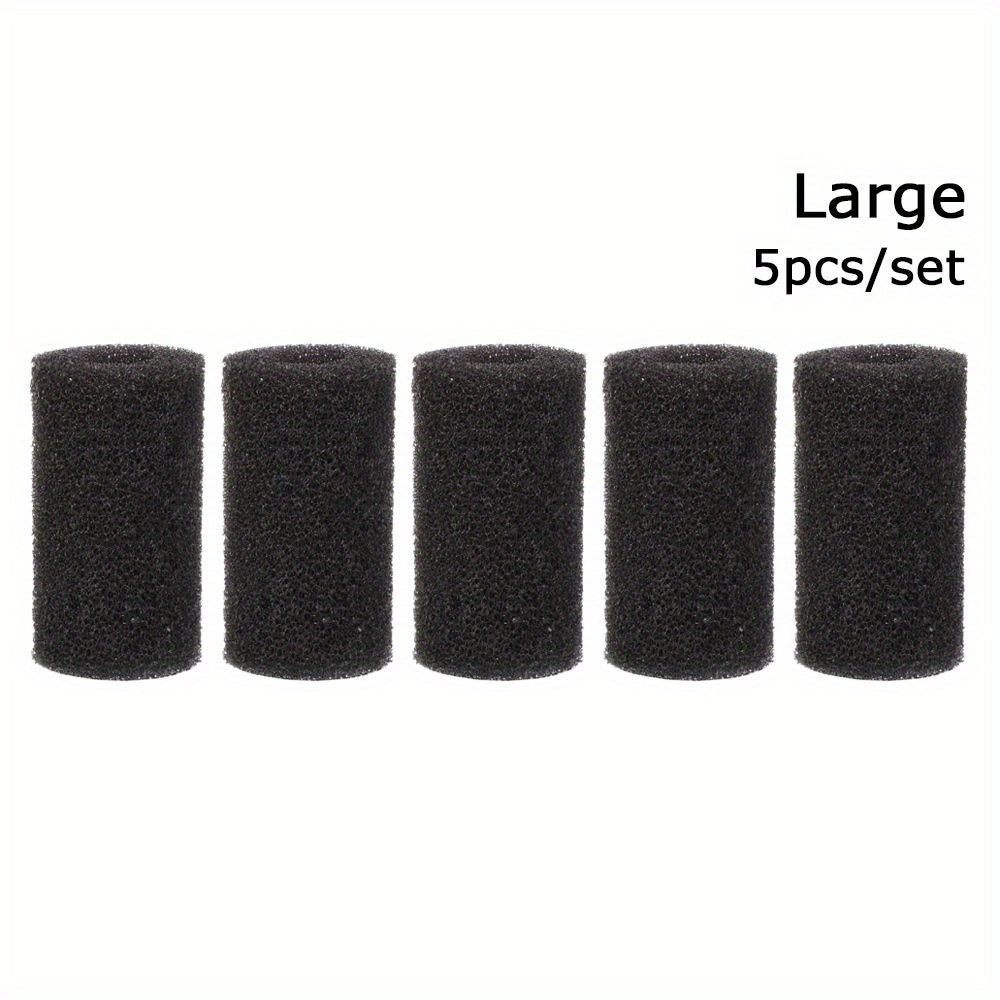TEMU 5pcs Aquarium Filter Sponges, Fish Tank Filter Protector Cover For Fish Tank Inlet Pond, Black