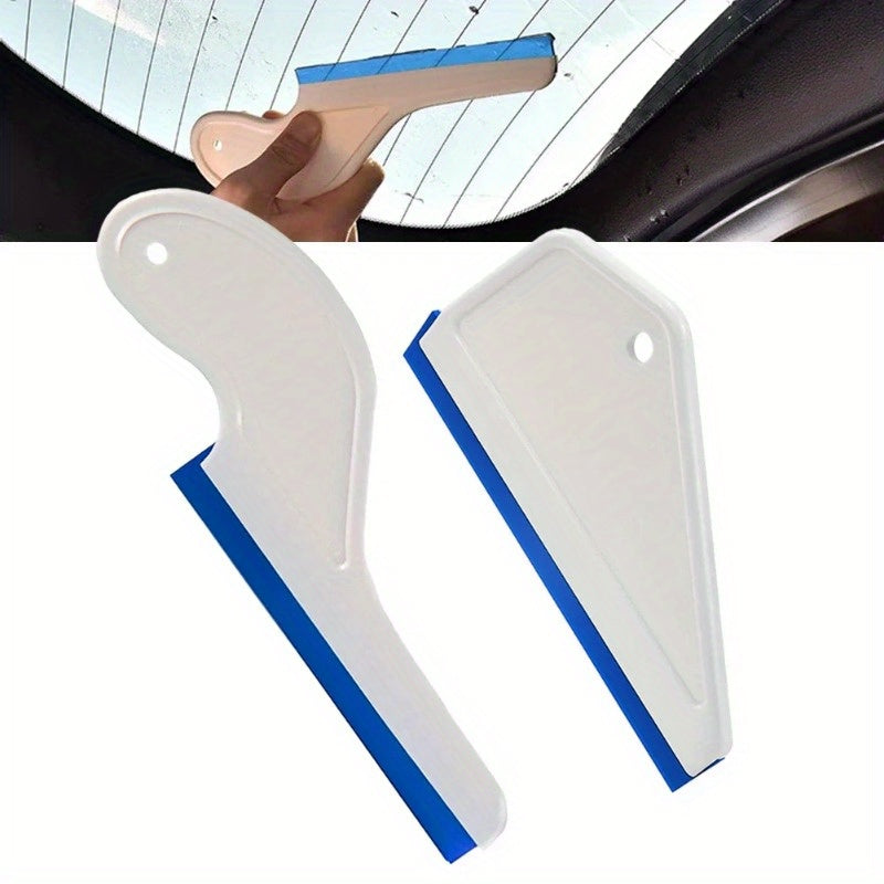 TEMU Car Window Squeegee Side Wiper Window Tint Tools Glass Scraper Water Removal Silicone Squeegee Film Install