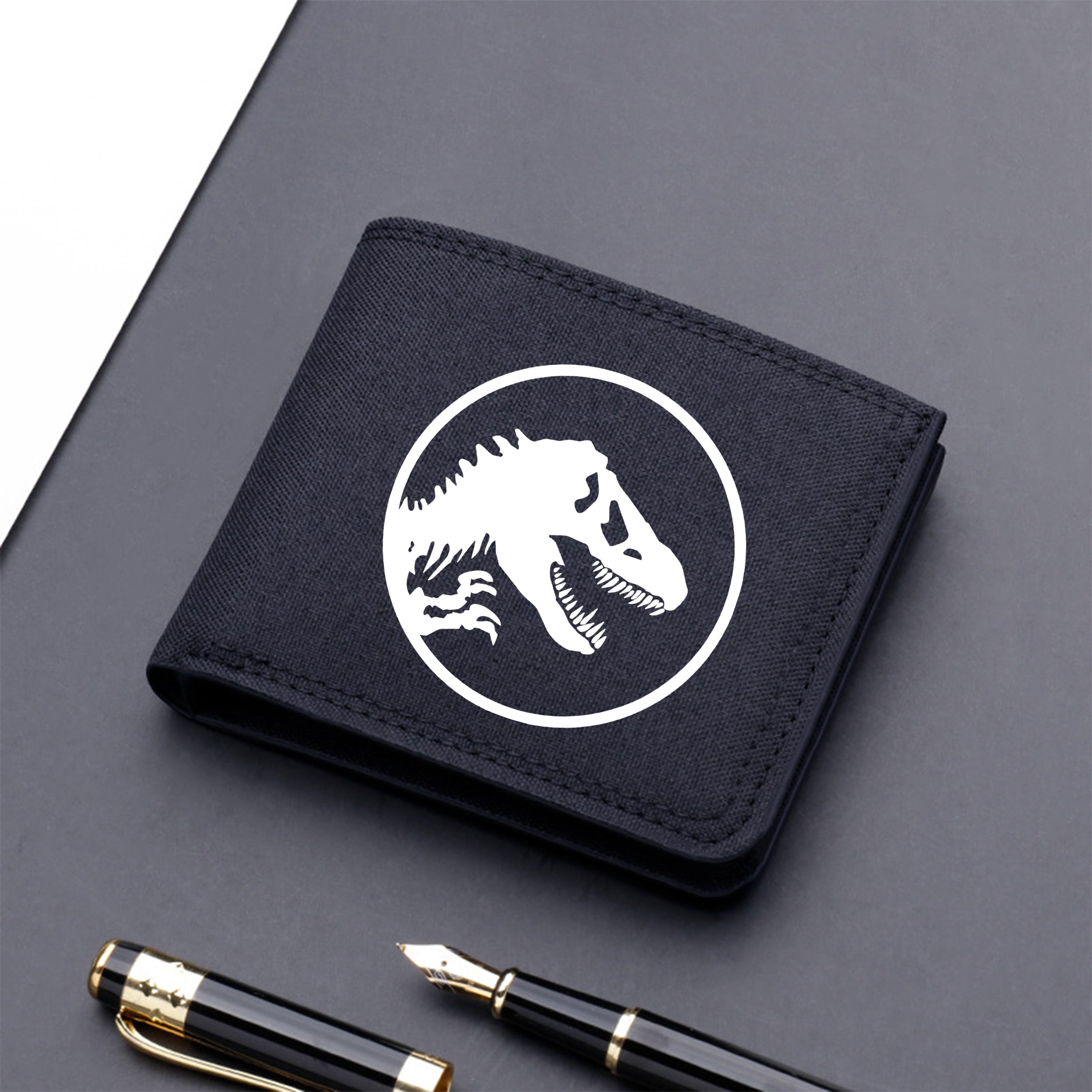 TEMU 1pc Boy's Dinosaur Pattern Short Wallet, Cartoon Pattern Credit Card Holder, Portable And Lightweight Wallet, Multi-card Slots Trendy Wallet