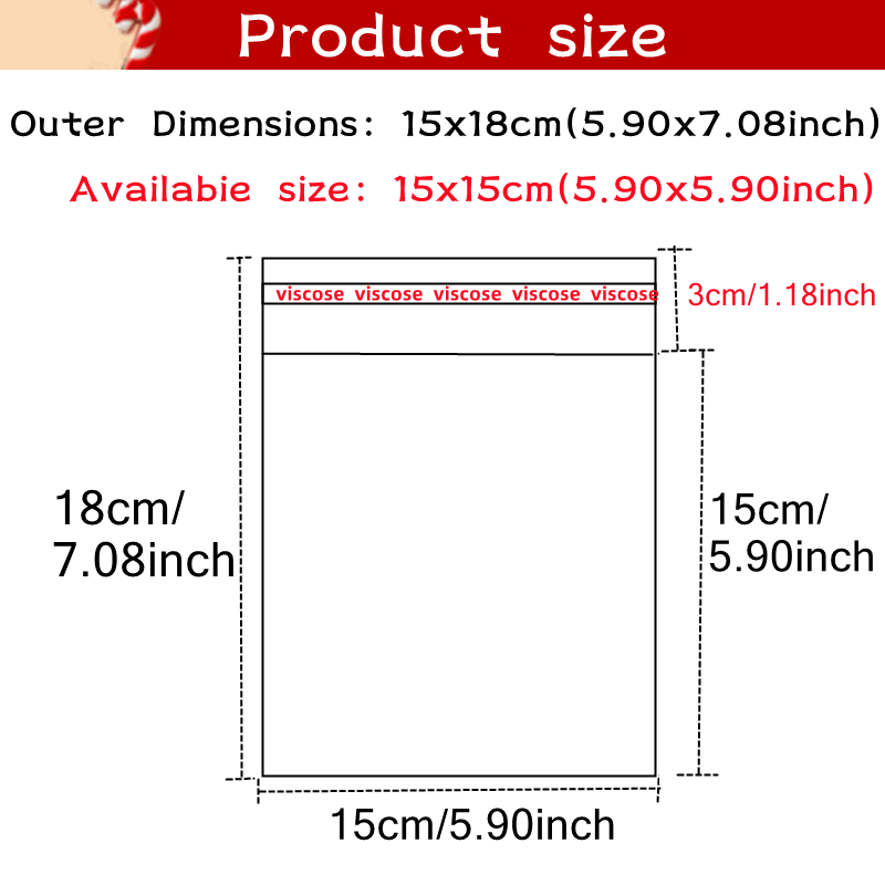 TEMU 400-pack Self-sealing Gift Bags, Transparent Pp Material, Reusable, , For Jewelry, Pendants, Keychains, Holiday Packaging, Sizes (1.96x2.75inch