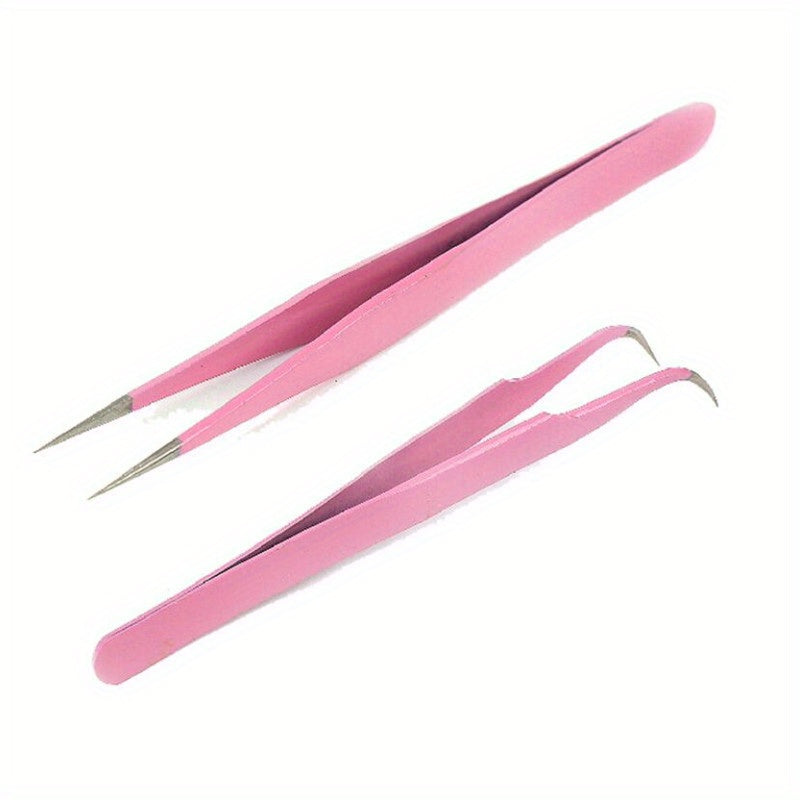 TEMU 2pcs-set Anti-static Stainless Steel Tweezers For Cake Decorating - Kitchen Bakeware