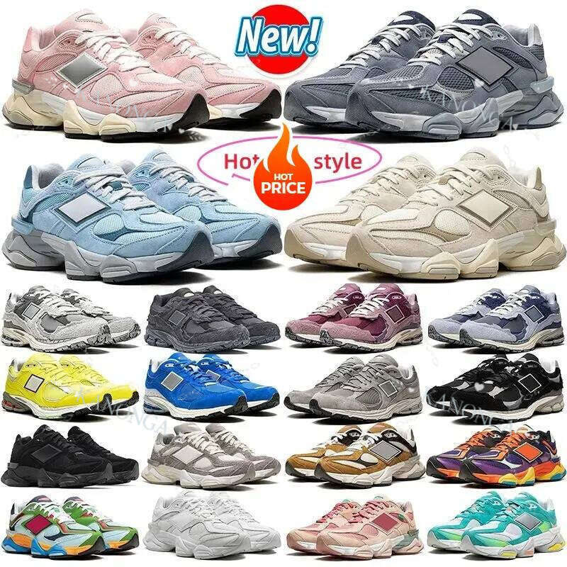 9060 Designer And Women&#039;s Running Shoes Triple Black Leather Quartz Gray Sea Salt White Brown Pink Blue Purple Men&#039;s Outdoor Sneakers