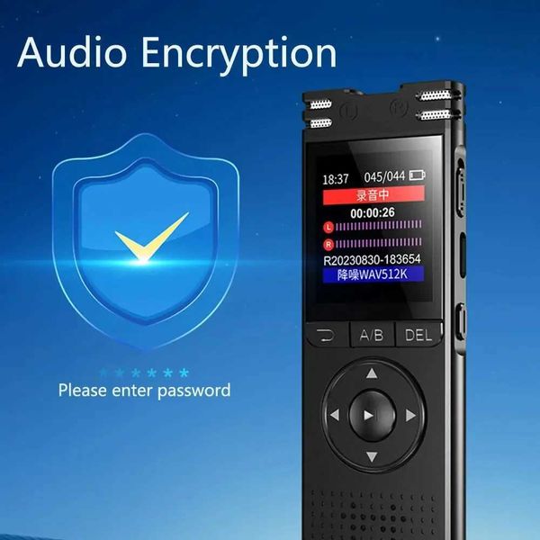 0-128GB Pen Voice Recorder Espia Mini Digital Sound Activation Dictahine Dual Microphone Denoise Portable Audio 8GB 32GB HIFI MP3 Player B24
