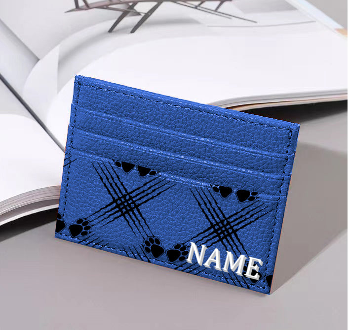 Card Holders Women MEN bag Clutch Real custom Name design BOX leather wallet slot handmade Customized personalized customizing B2