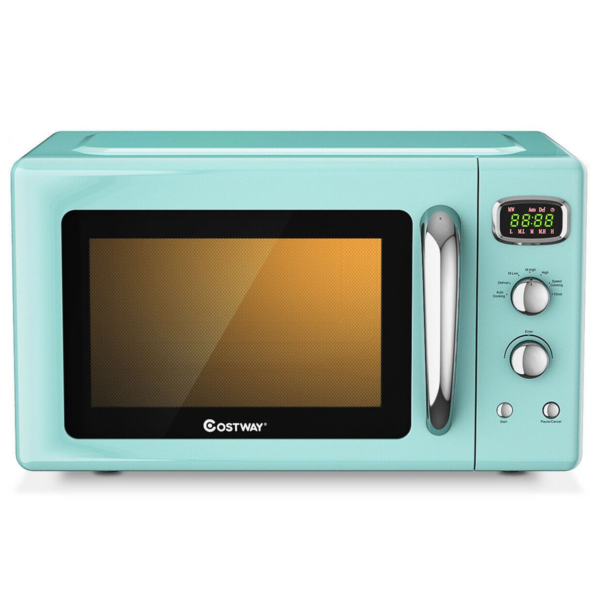 Retro Countertop Compact 0.9 Cu. Ft. Microwave Oven - Mint Green