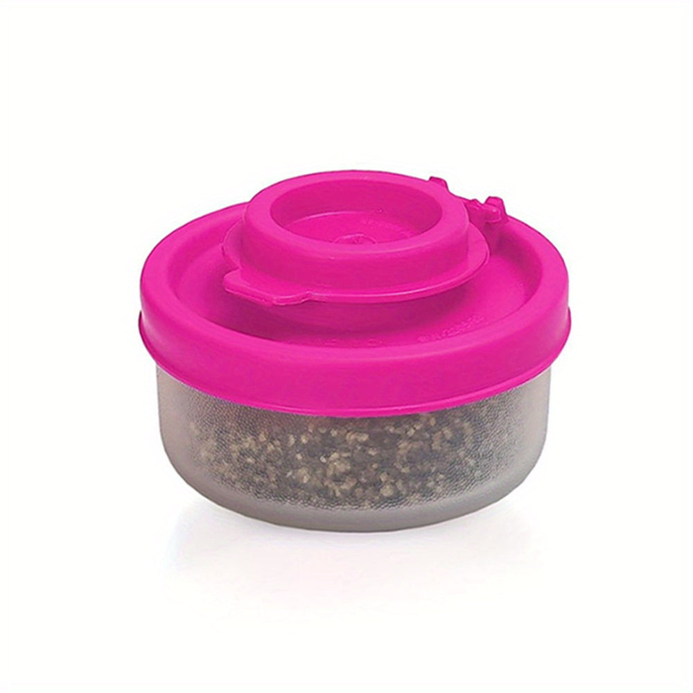 TEMU 1pc Small Salt And Pepper Bottle, Moisture-proof Salt Box For Camping Picnic Outdoor Kitchen Lunch Box, Spice Container, Clear With Lid, Plastic