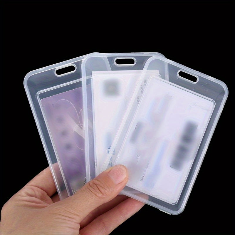 TEMU 3pcs Clear Convenient Waterproof Card Holders, Id Badge Holders, For Business, Credit & Bank Cards Suitable For Men And Women.