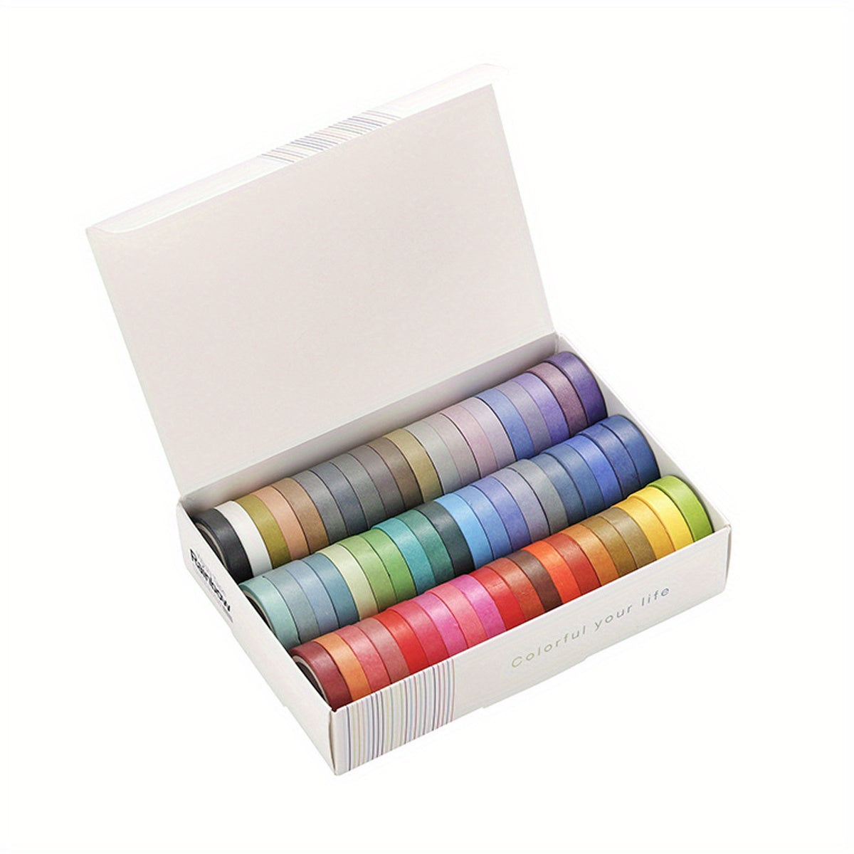 TEMU 40-60 Rolls Of Rainbow-colored Washi Tape - Arts, Gifts, Scrapbooking & More! Tape, Drafting &