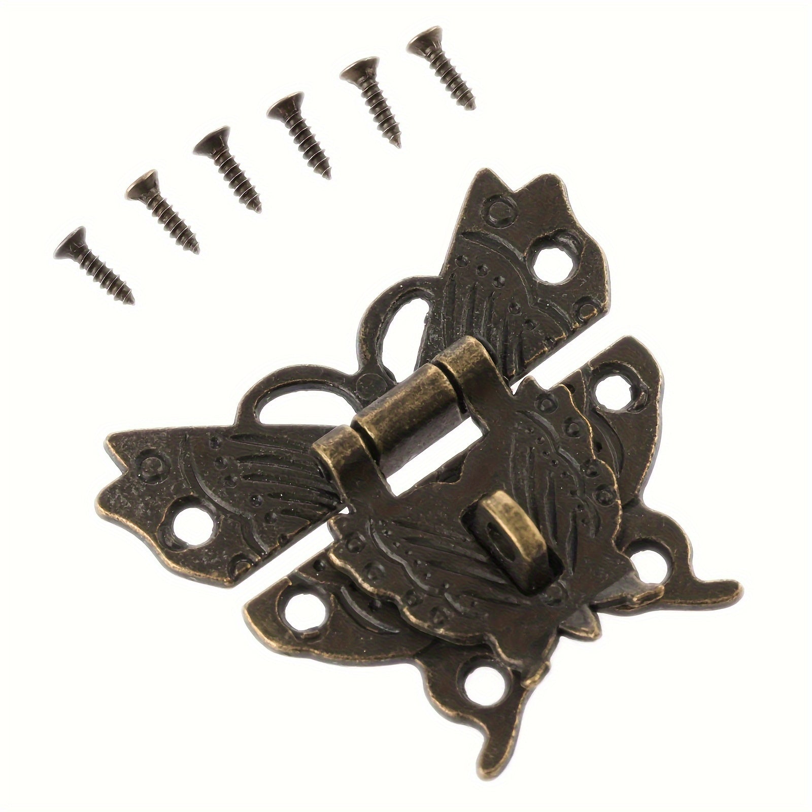 TEMU Vintage , Retro Alloy Wooden Jewelry Box Lock, Furniture Decorative Hardware, , Antique Style