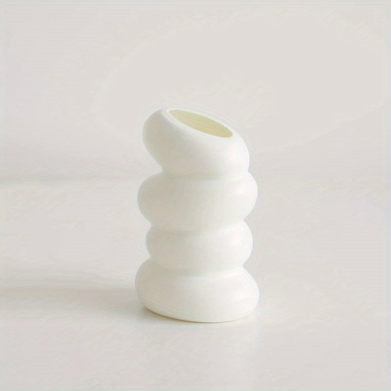 TEMU 1pc Modern Style Plastic Flower Vase, Unbreakable Cylinder Shape For Tulips And Home Decor Centerpieces - No Electricity Or Battery Needed,