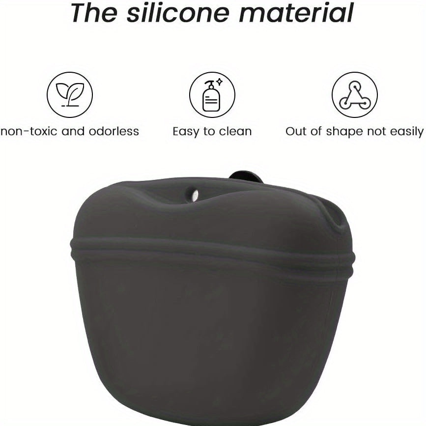 TEMU 1pc Silicone Dog Treat Pouch With Magnetic Closure And Waist Clip – Accessory