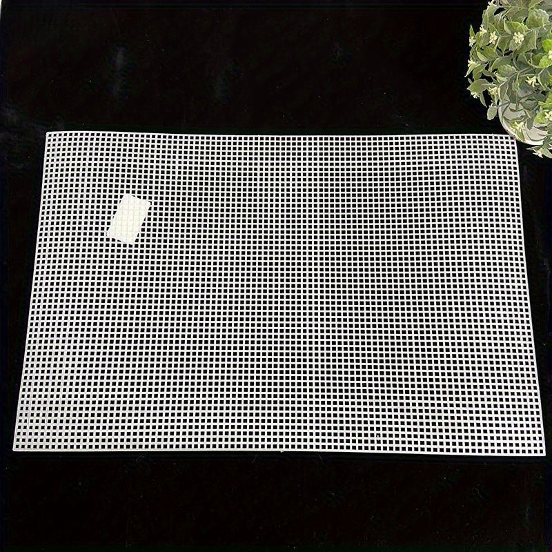 TEMU Diy Latch Hook Craft Kit - Durable Plastic Mesh Cloth Bag, 13x20 Inches, Thread Hook Accessory For Handcrafts And Rug Making