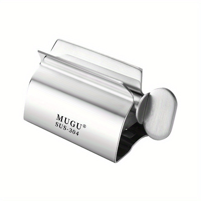 TEMU Mugu® Sus 304 Stainless Steel Toothpaste Squeezer - , Manual Tube Dispenser & Holder, Portable For , Ideal For Toothpaste & Facial Cleansers