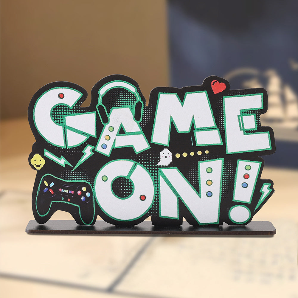 TEMU " Wooden Table Centerpiece - Perfect For Gaming Parties, Birthdays & Showers For Halloween,christmas Event & Party Supplies Halloween&christmas