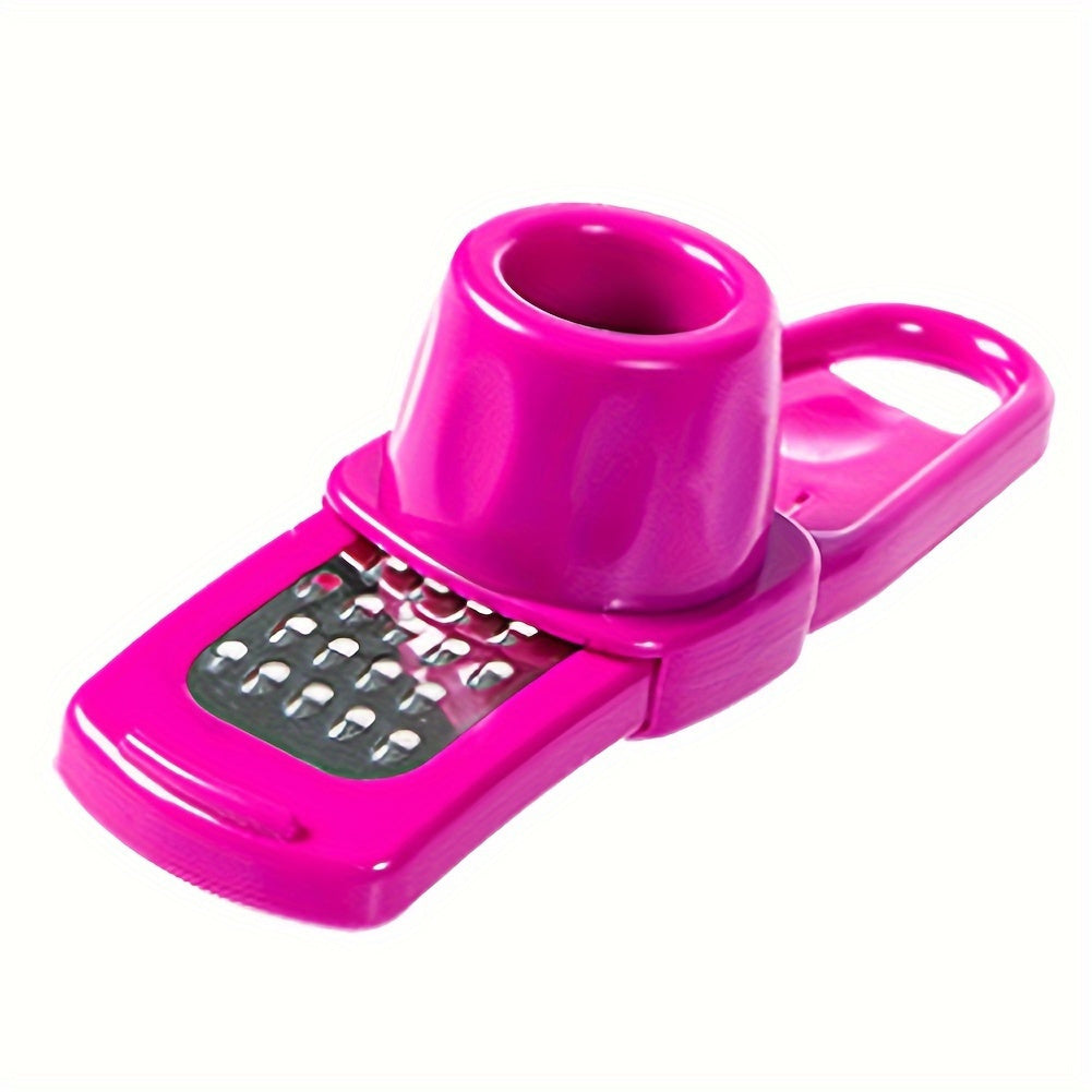 TEMU 3-in-1 Garlic Masher, Grinder & Ginger Crusher - Durable Plastic, Manual Handheld Kitchen Gadget, Easy Clean Cookware Tool