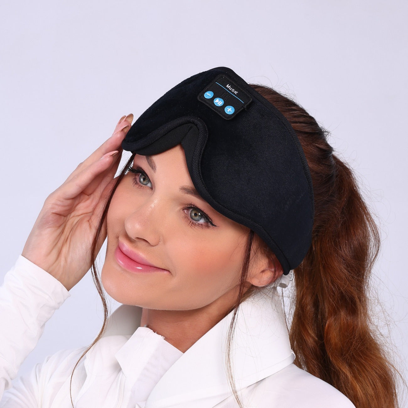 TEMU Wireless Music 3d Sleep Mask For Women And Men, On Long Eyelashes Headphones For Sleep Eye Mask, Black Suitable For Running, Exercising,