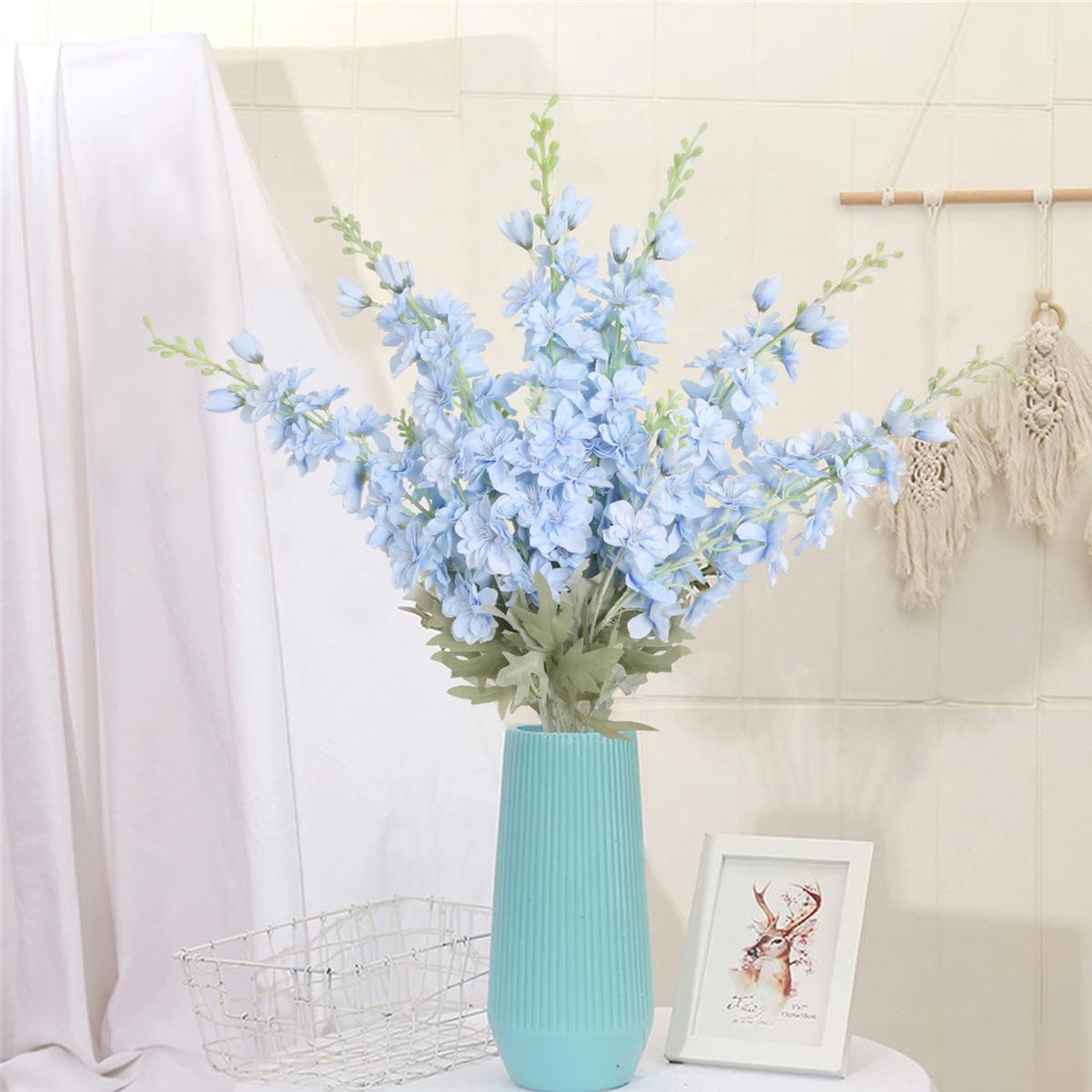 TEMU 6 Pcs Flowers 33.5in Artificial Flower Long Stem Artificial Flowers For Tall Vase For Home Garden Arrangement Decoration