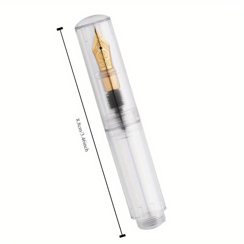 TEMU Acrylic Fountain Pens With Screw-off - Personalized Starry Sky Transparent Mini Pocket Pen For Writing, No Ink Included (1pc)