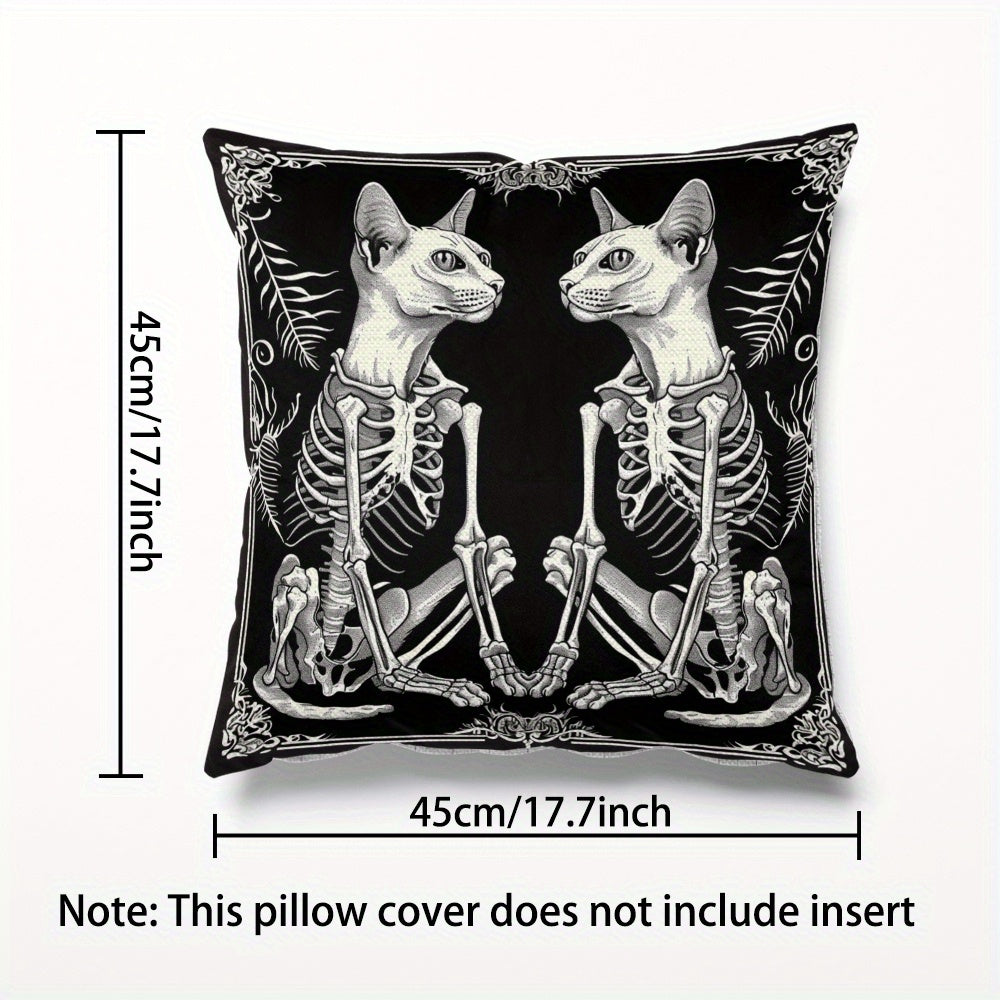 TEMU Set Of 1 Cat , Polyester Pillowcase , Decorative For Types - 18x18
