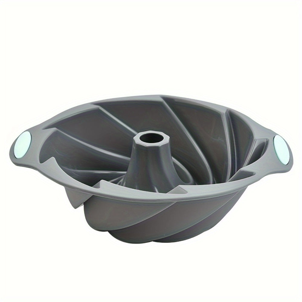 TEMU Premium Silicone Bundt Pan For Fluted Tube Cake Making - Cake Mold, 11.2''x3.1'', Baking Utensils