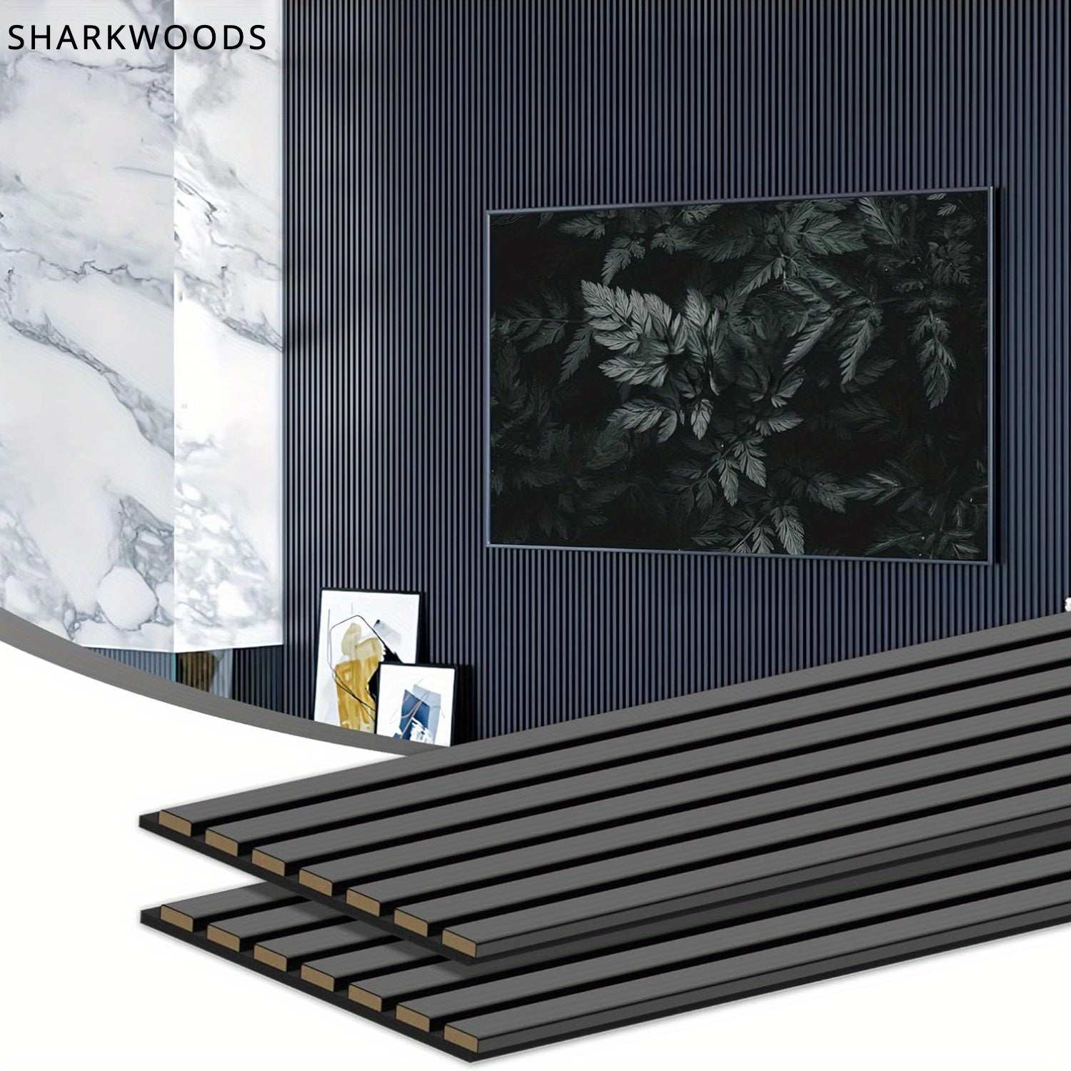 TEMU Supeasy 2pack 92.52"×11" Wall Panels For Interior Wall Decor, Wood Panels For Wall And Ceiling, 3d Wood Slat Wall Panel-fluted Sound Absorbing