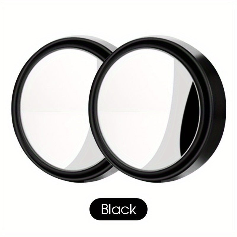 TEMU 3 Pairs 360 Degree Rotary Press Type Small Circular Rearview Mirror For Automobiles Large Field Reversing Mirror Blind Spot Mirror For Vehicles