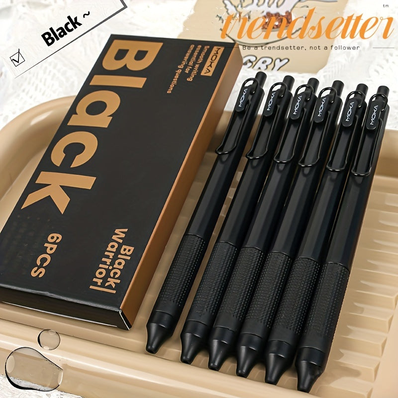 TEMU Set Of 5 Or 6 Pens With A Smooth Writing Experience, Featuring A 0.5mm Tip And Made From Sturdy Plastic, Ideal For Educational And Professional