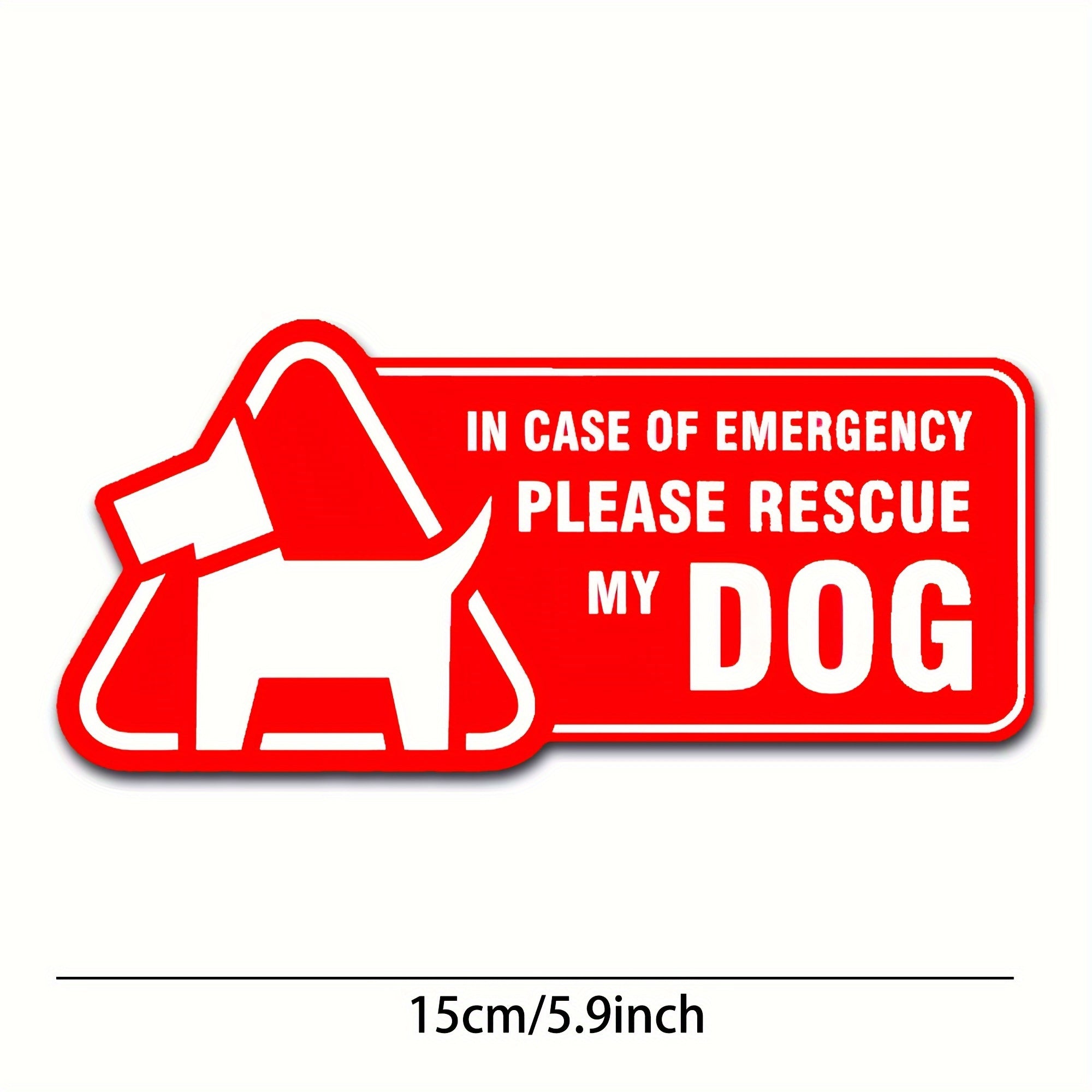 TEMU Glass Window Decal With Dog Tips Dog Inside Please Rescue Pet Safety Sticker In Emergency