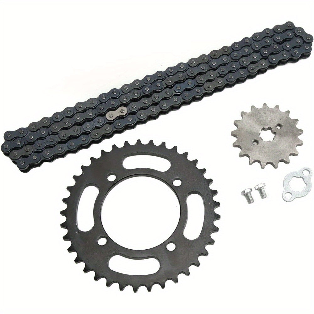 TEMU 420 Chain Sprocket Kit, 420 Chain 155mm 37t Front 420 17t Rear Sprocket Universal For 50cc To 125cc Dirt Mini Bikes Atv Go Kart
