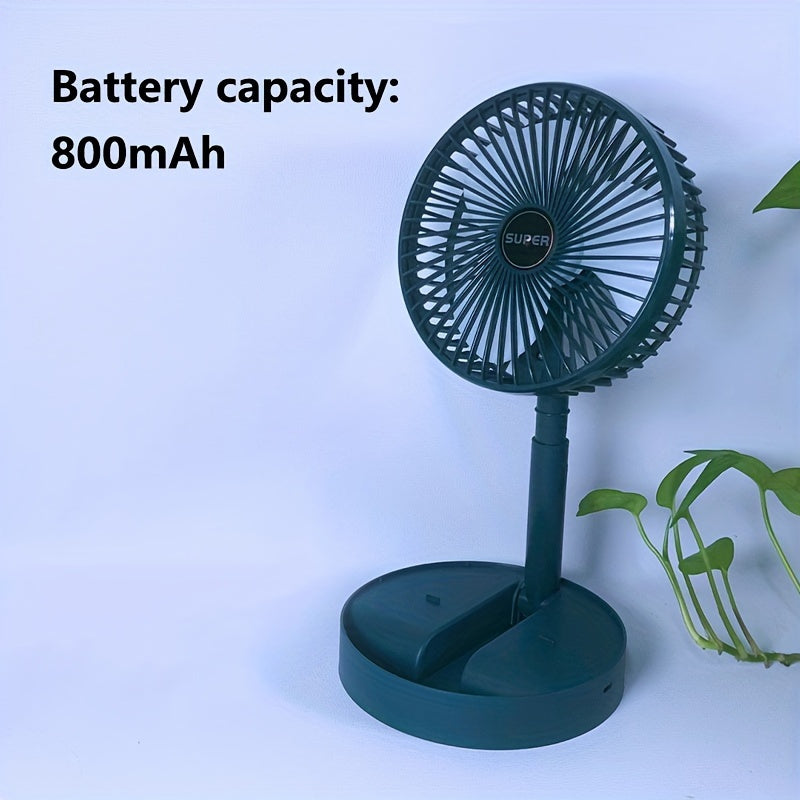 TEMU Portable Desktop Fan Usb Small Fan Round Fan Desktop Silent Charging Electric Fan Portable Electric Kitchen Outdoor Camping Dorm Circulation Fan